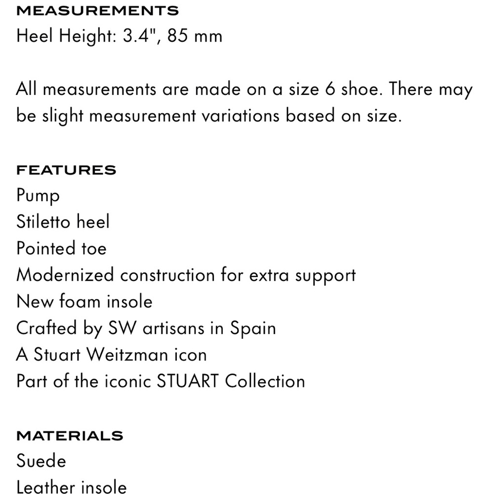 Stuart Weitzman Black Suede “Stuart 85 Pump” - Picture 7 of 11